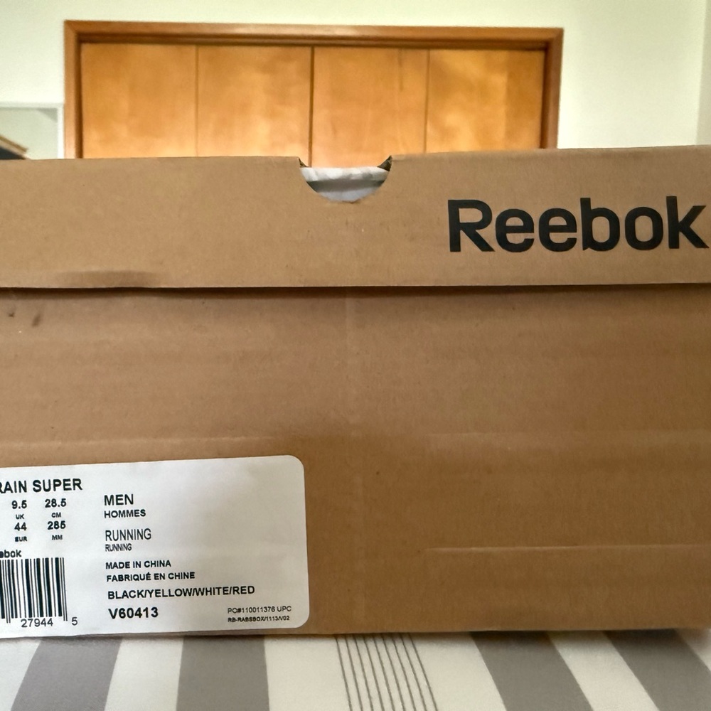 Reebok Spartan Black and Yellow Running Sneakers